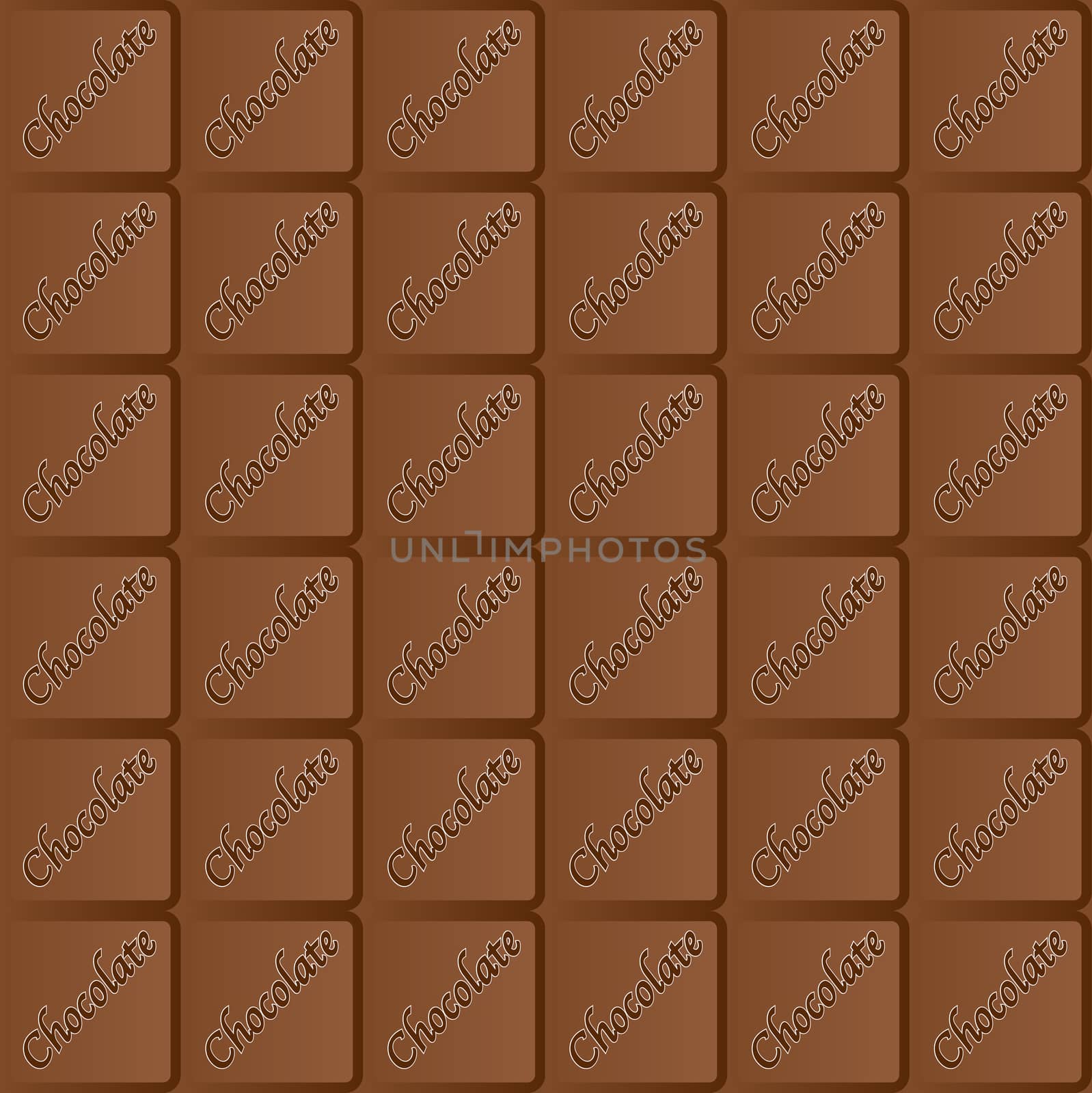A typical bar of milk Chocolate as a background and repeating seamless pattern