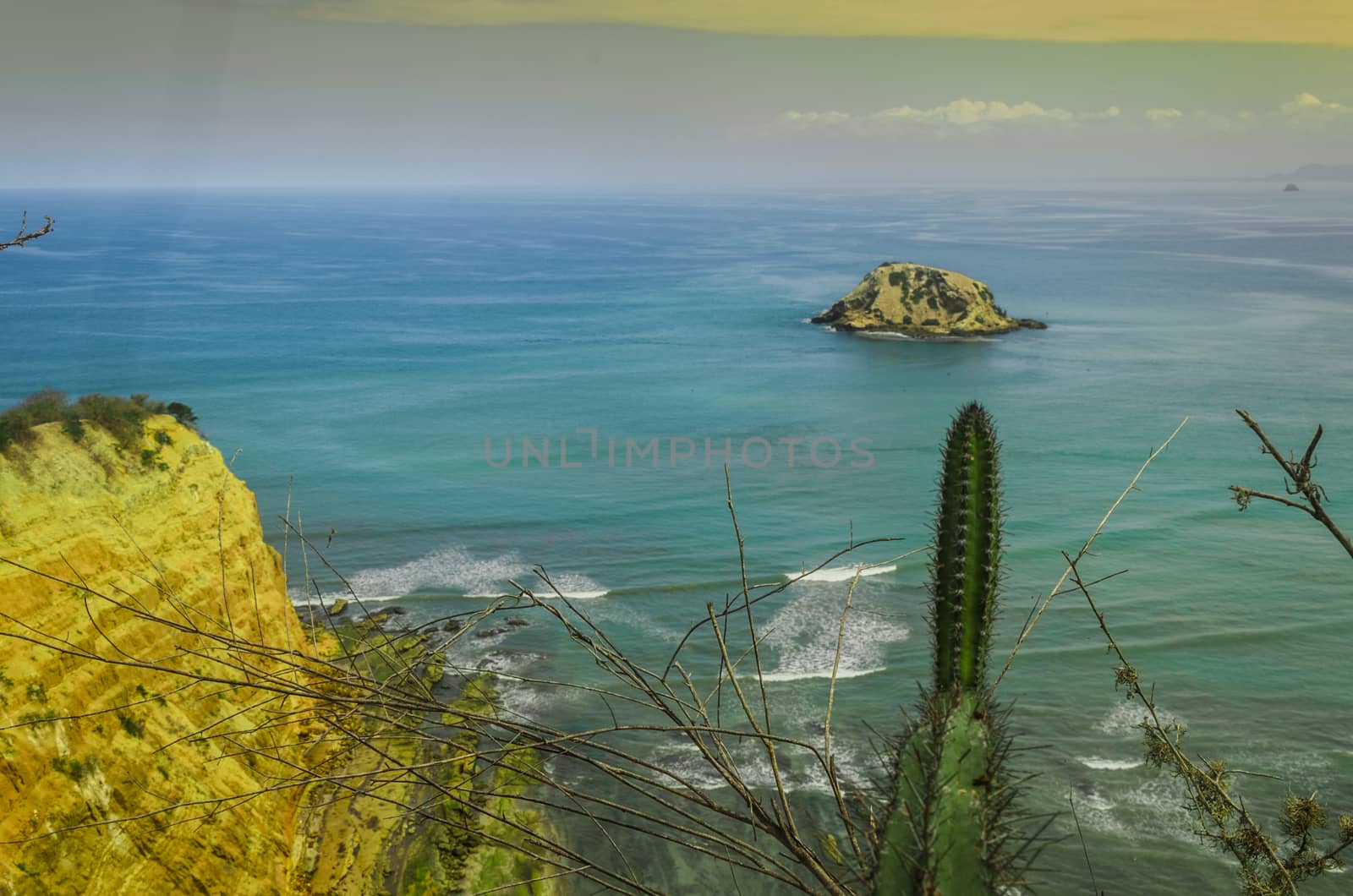 Coasts within the national park of Machalilla in the province of Manabí.