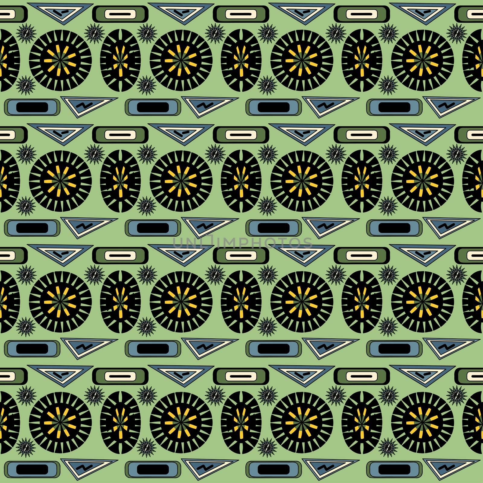 Seamless abstract ethnic pattern, tribal background. Seamless pattern can be used for wallpaper, web page background, others. Bright vector tribal texture.
