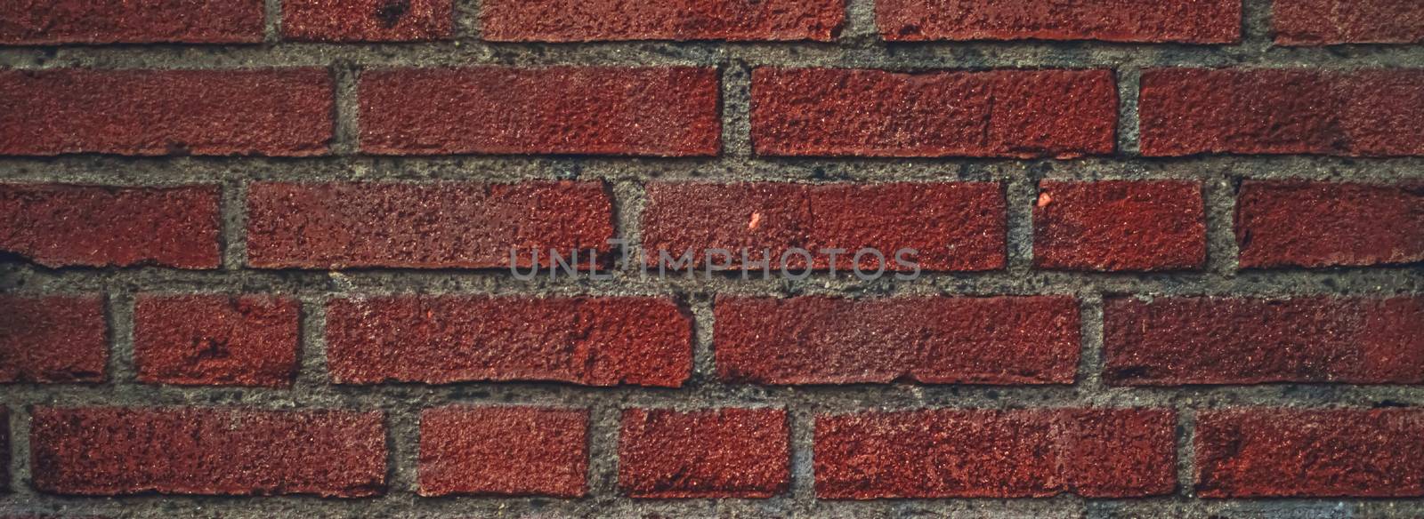 Red brick wall texture as background, design and material