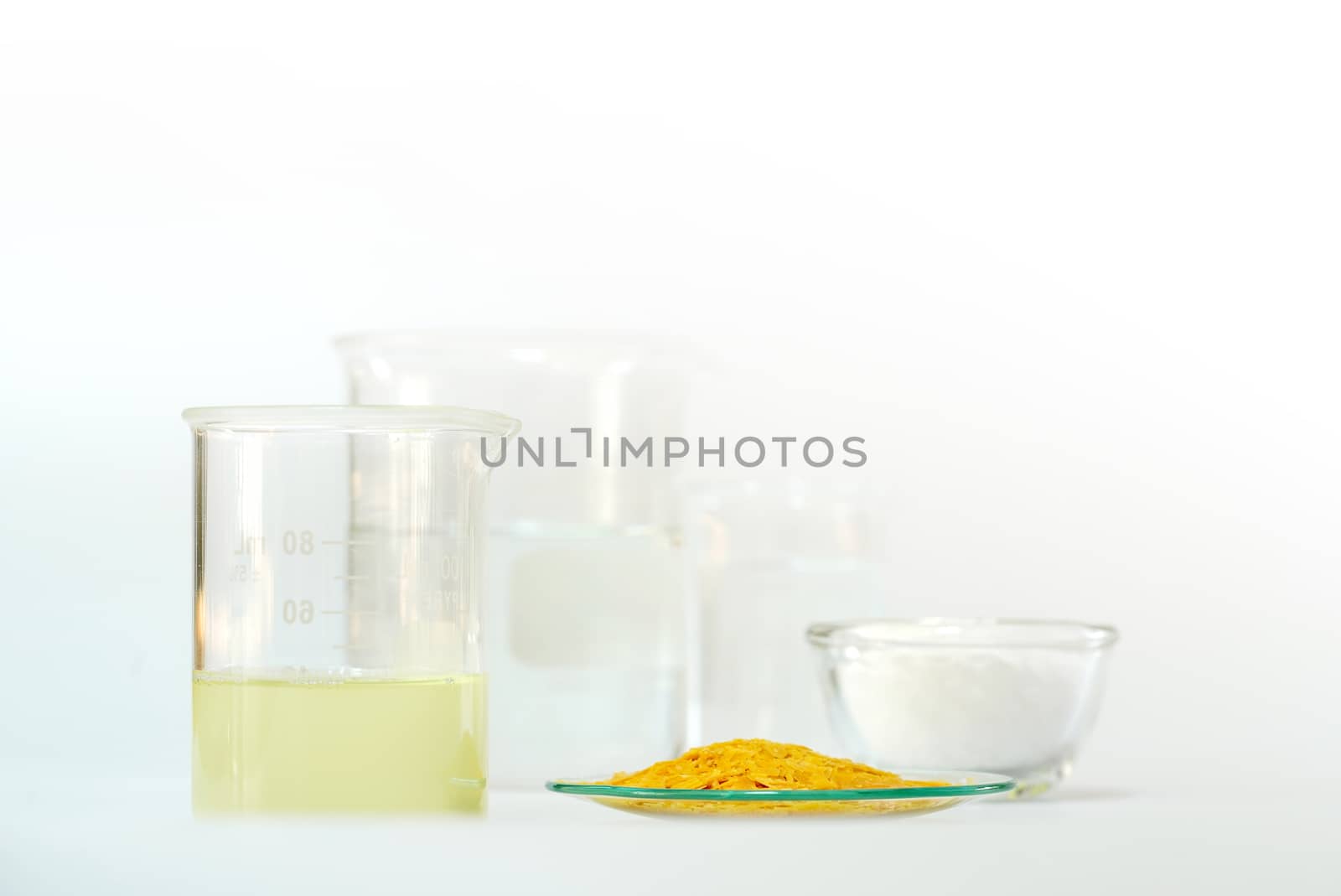 Cosmetic chemicals ingredient on white laboratory table. by chadchai_k