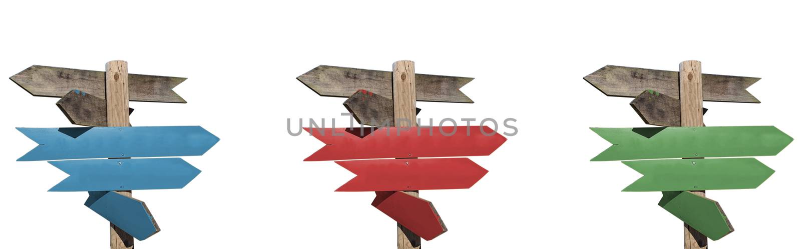 Painted wood board sign isolated by savcoco