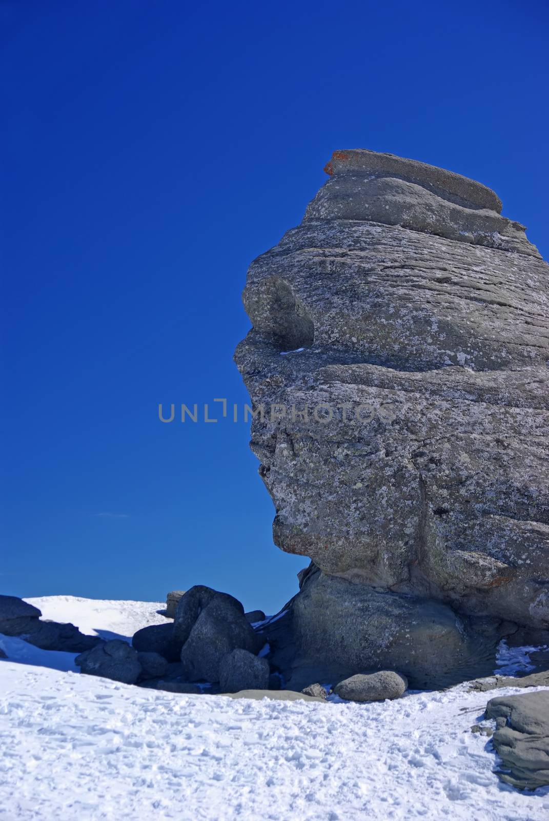 Rock formation like a human face by savcoco