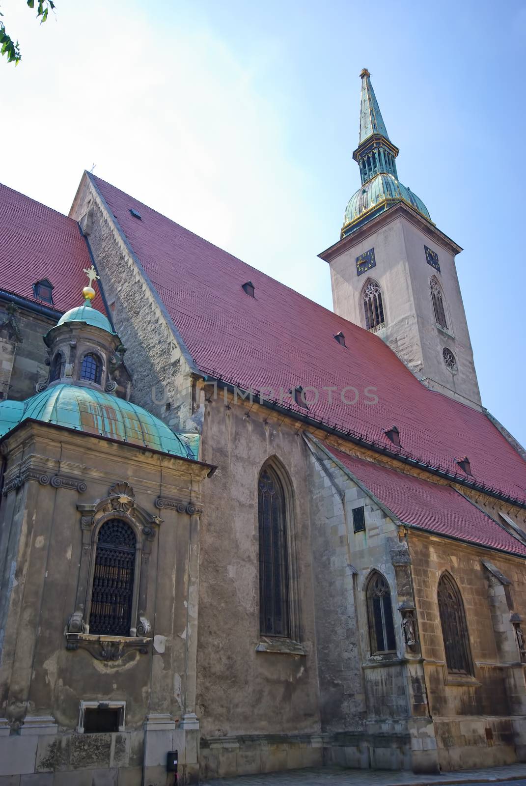 Saint Martin Cathedral in old city of Bratislava