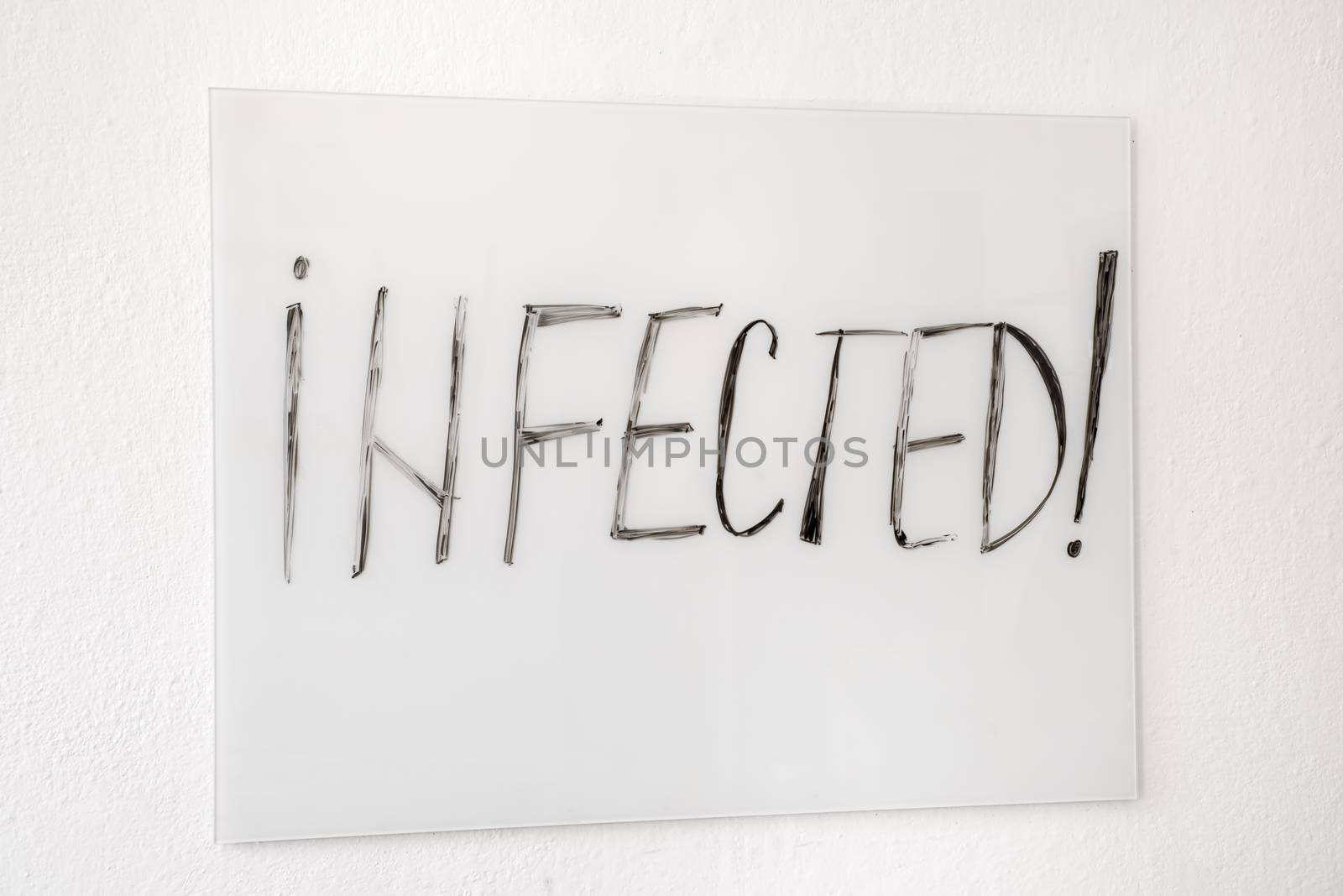 Infected message on white board by savcoco