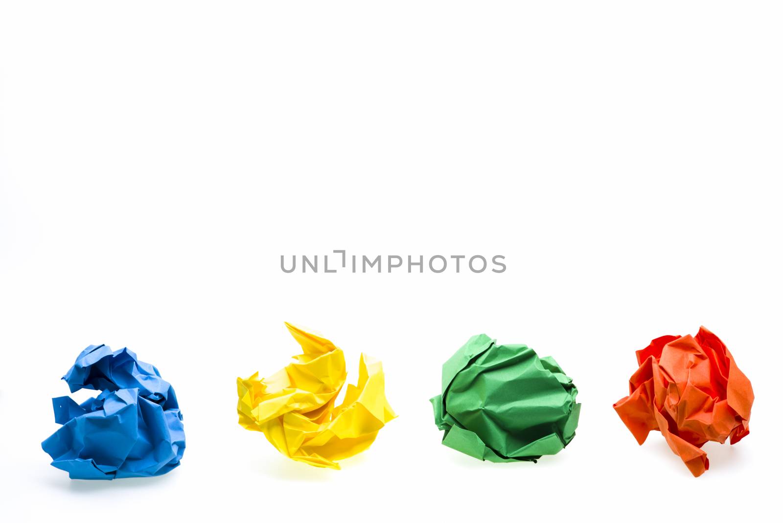 Colored crumpled paper ball by savcoco