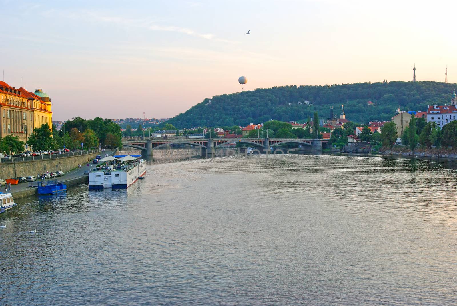 Prague tourism on Vltava river by savcoco