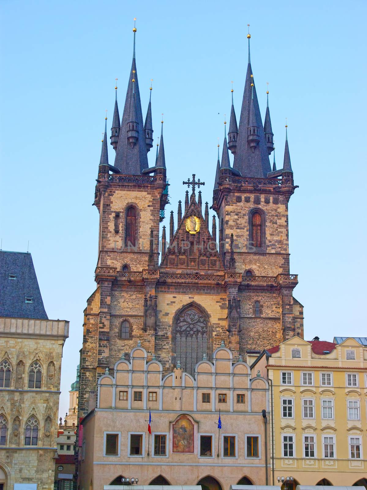 Beautiful cathedral towers in Prague by savcoco
