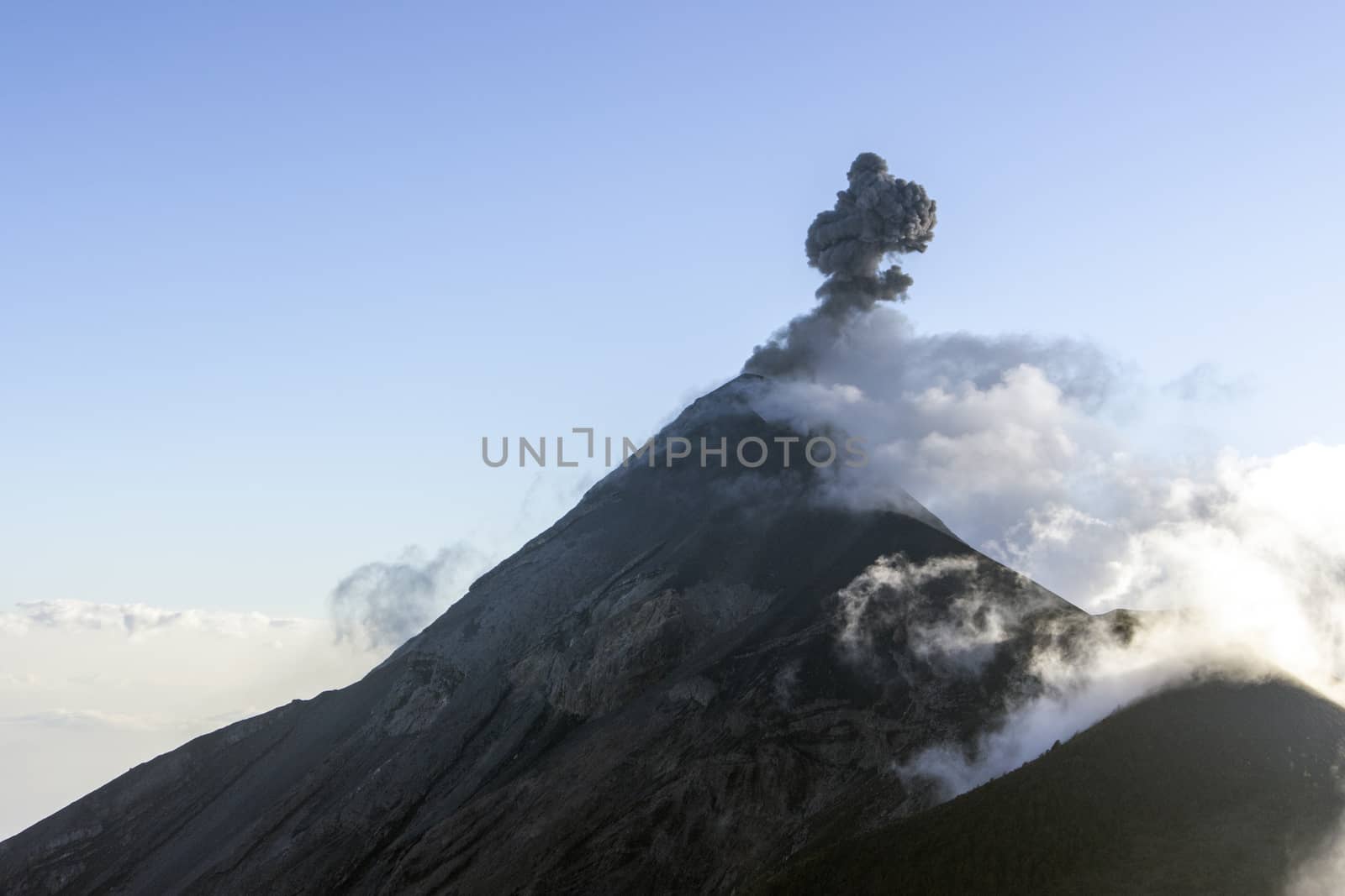 acatenango volcano in antigua in guatemala
