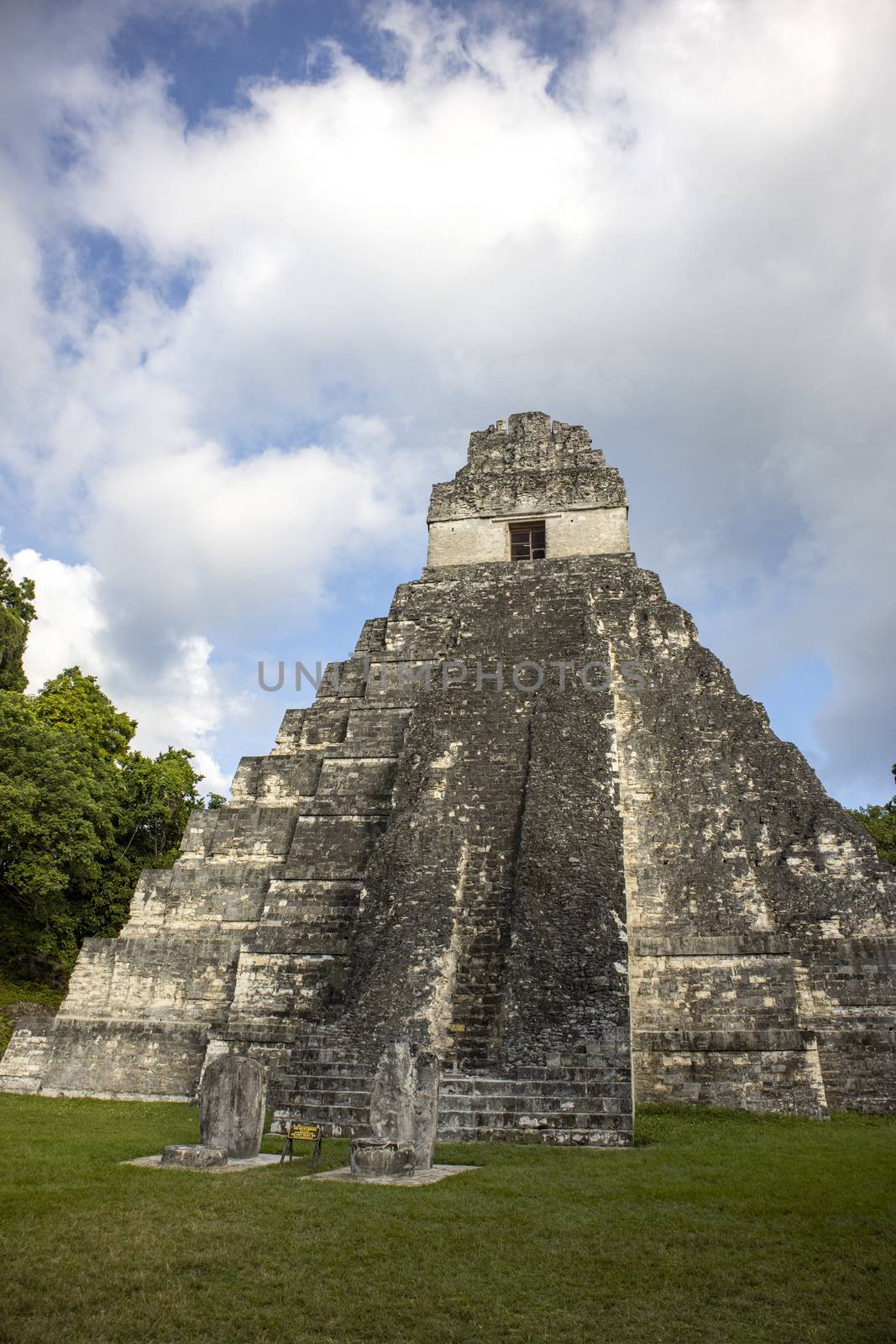 maya temple in tikal in guatemala