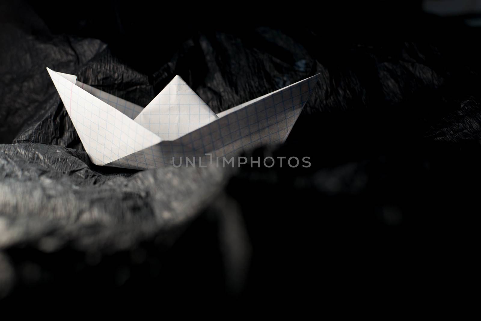 Paper boat on colored backgrounds by SemFid