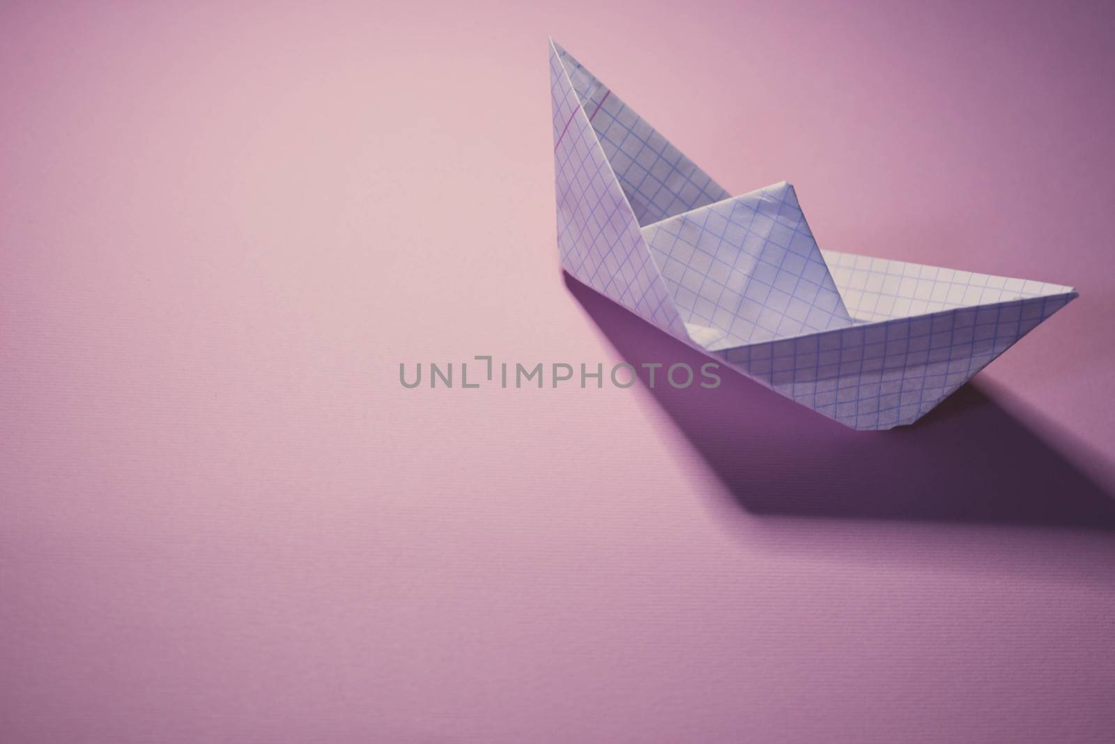 Paper boat on colored backgrounds by SemFid