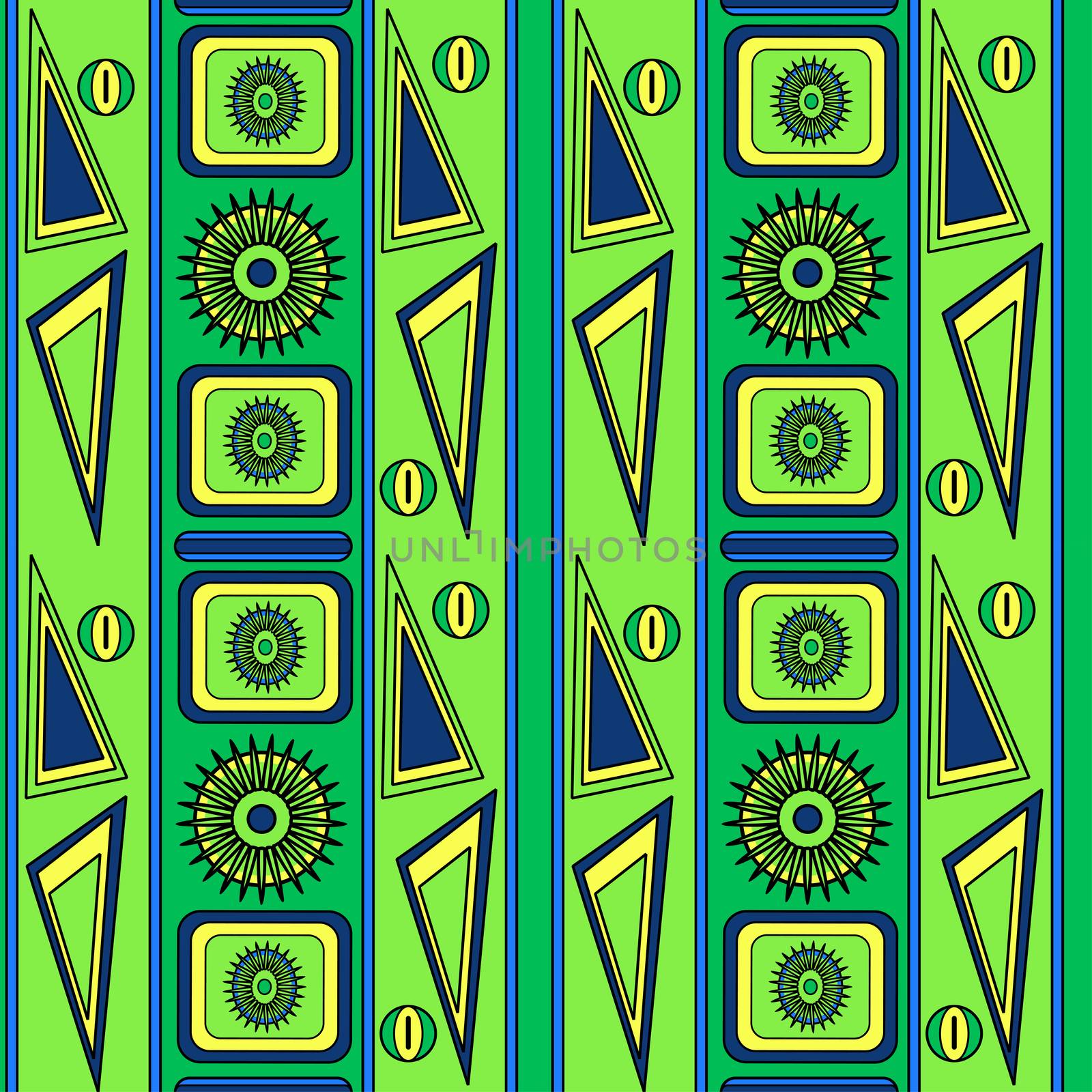 Seamless abstract ethnic pattern, tribal background. Seamless pattern can be used for wallpaper, web page background, others. Bright vector tribal texture.