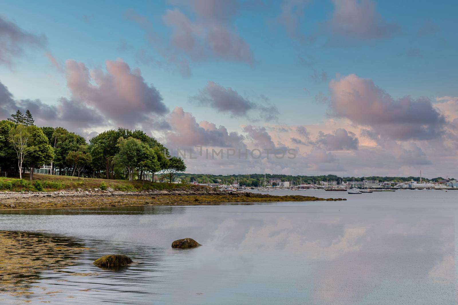 Marina Past Point Under Dusk Clouds by dbvirago