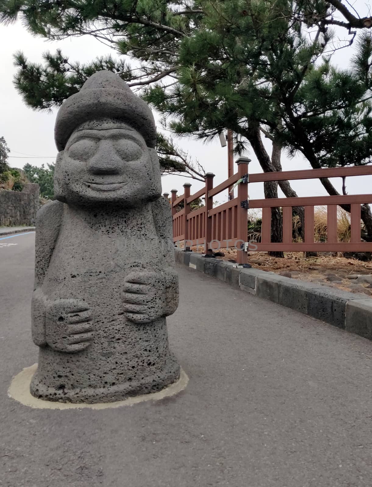 Dol hareubang statue at Yongduam, Jeju Island, South Korea by mshivangi92