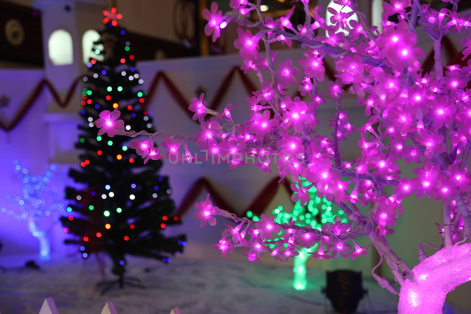 Abstract Blur lights background