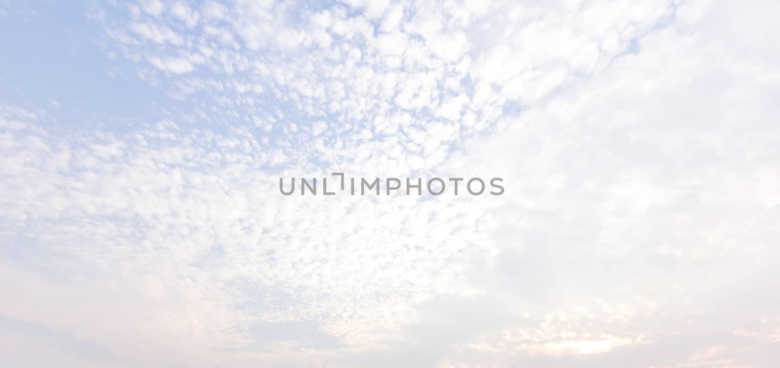 pale blue sky and white clouds