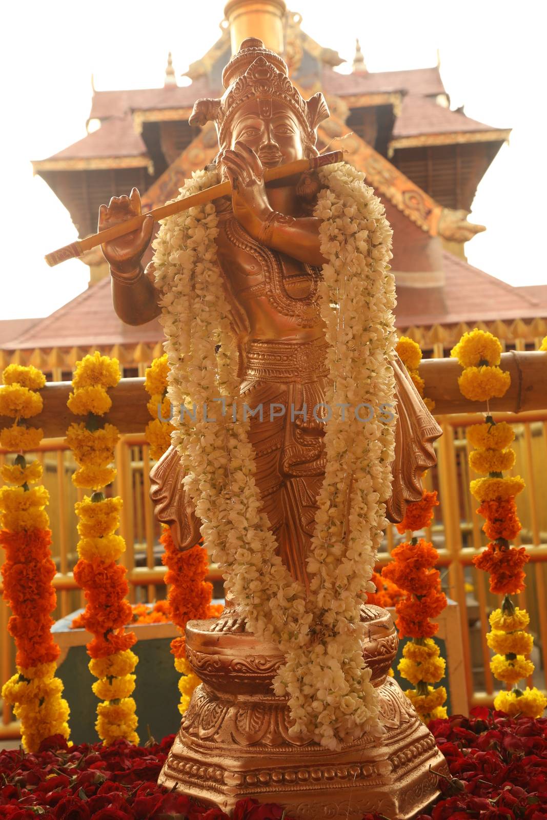 Hindu God Statue in a Temple by rajastills
