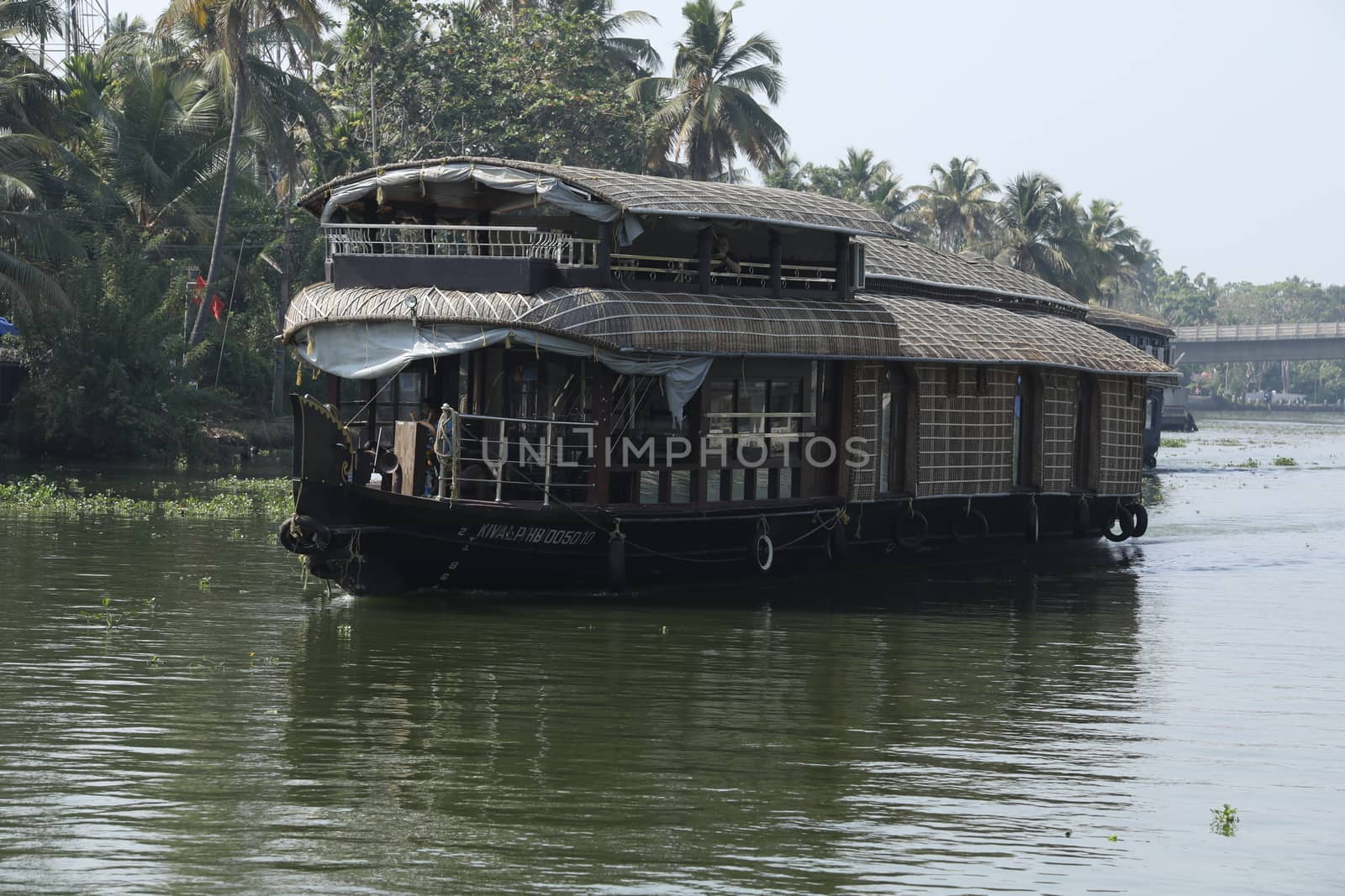 Tourist's Boat Kerala India by rajastills