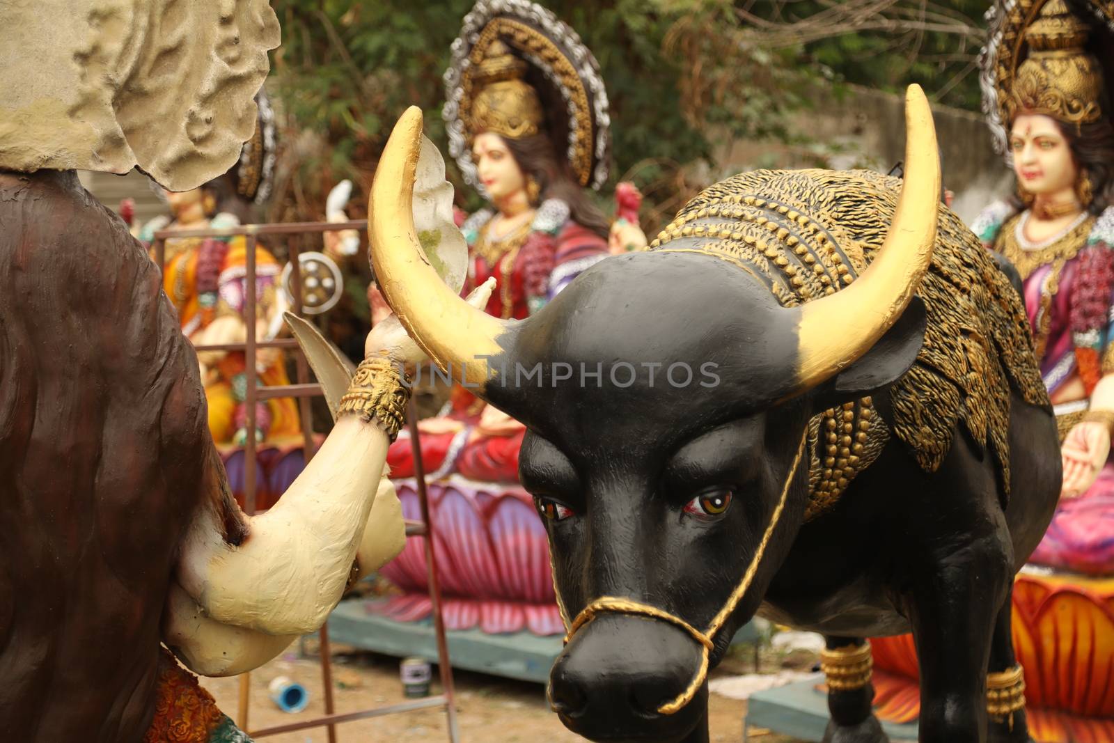 Hindu God Statue in a Temple