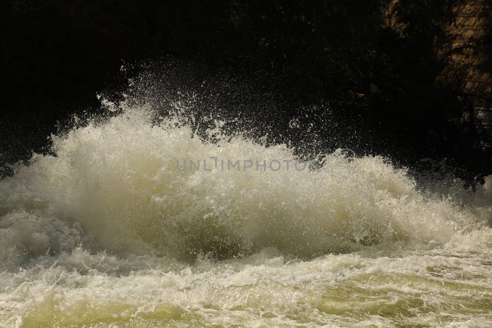 Water Slashes at Dam