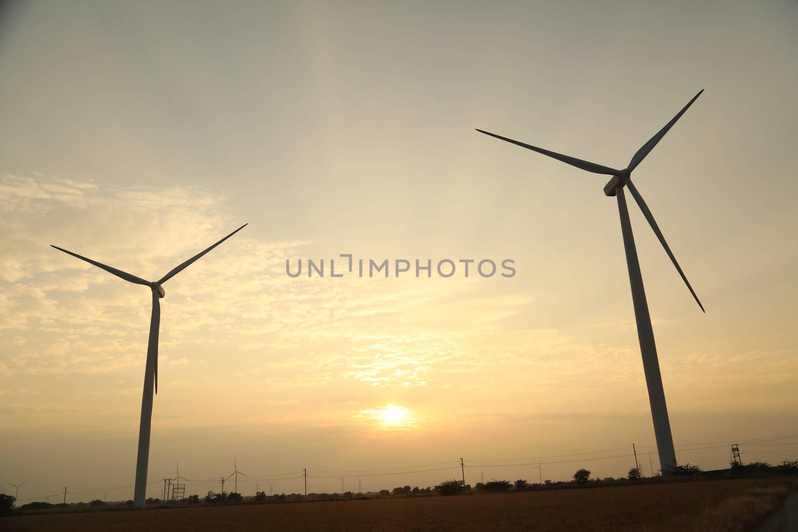 windmill rotating in Farm