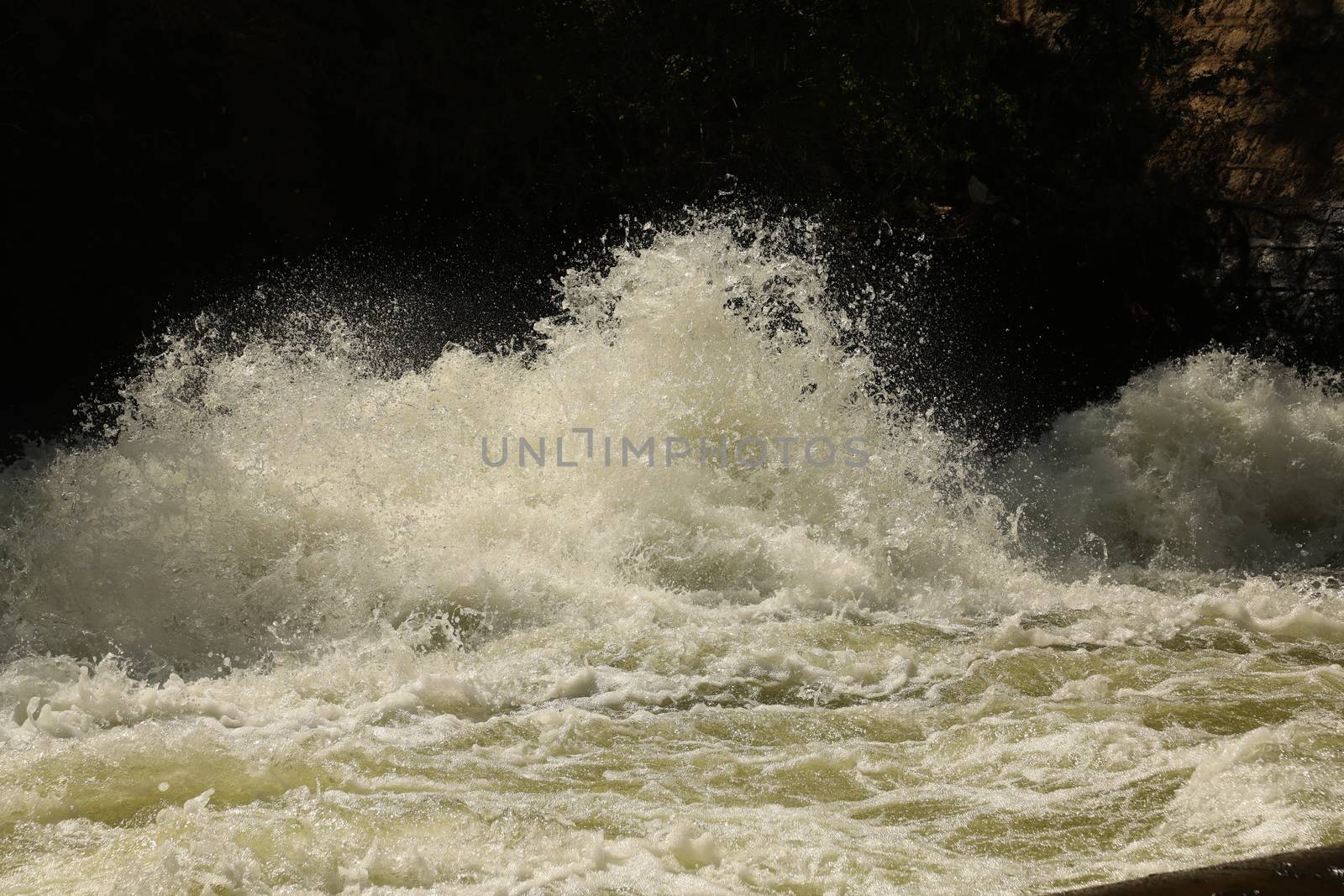 Water Slashes at Dam