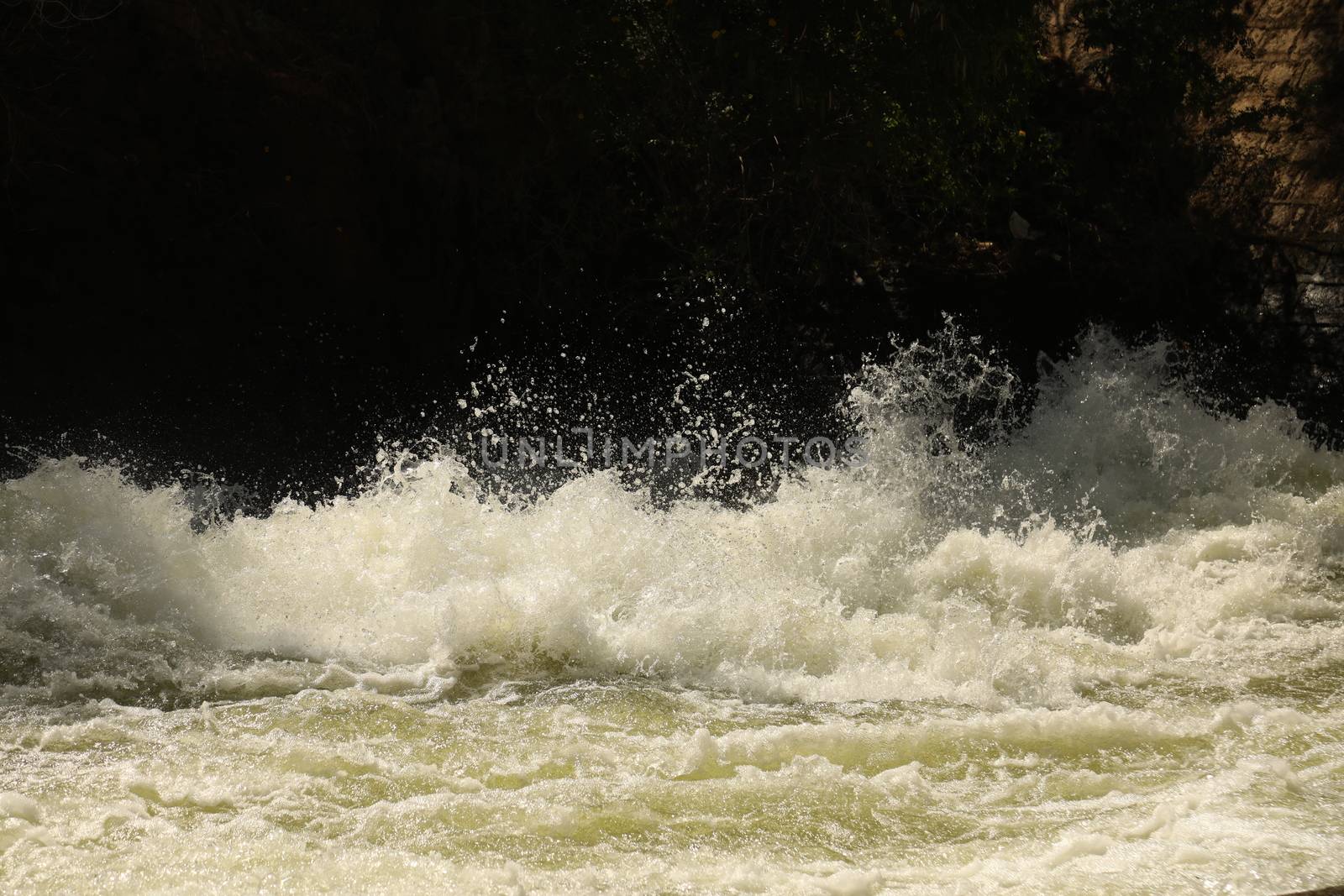 Water Slashes at Dam