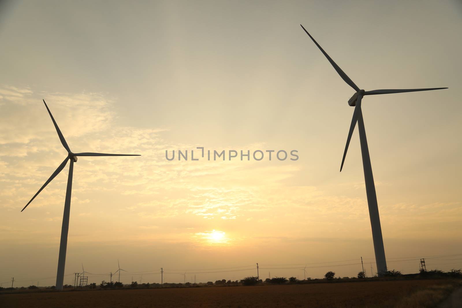 windmill rotating in Farm