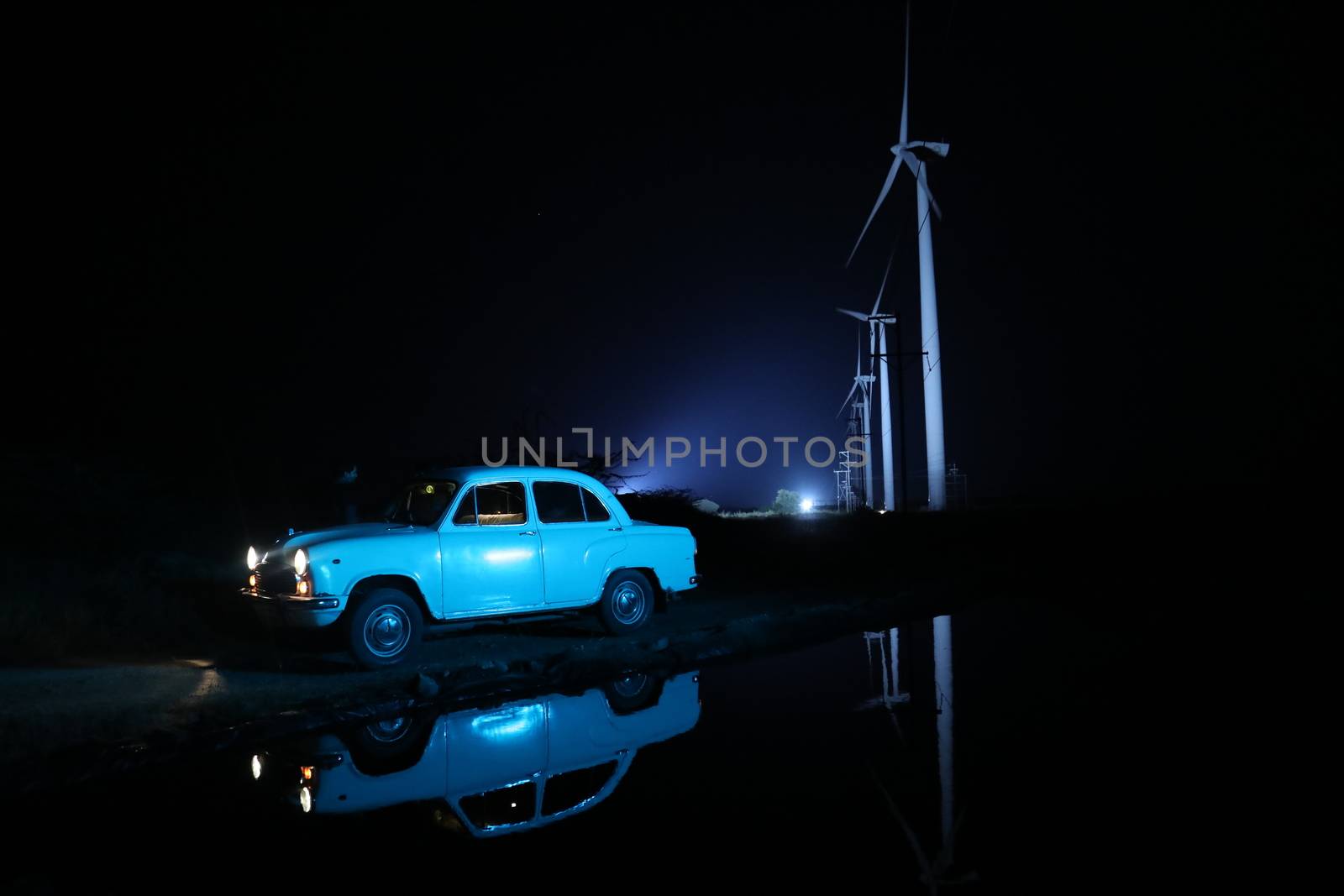 windmill rotating in Farm