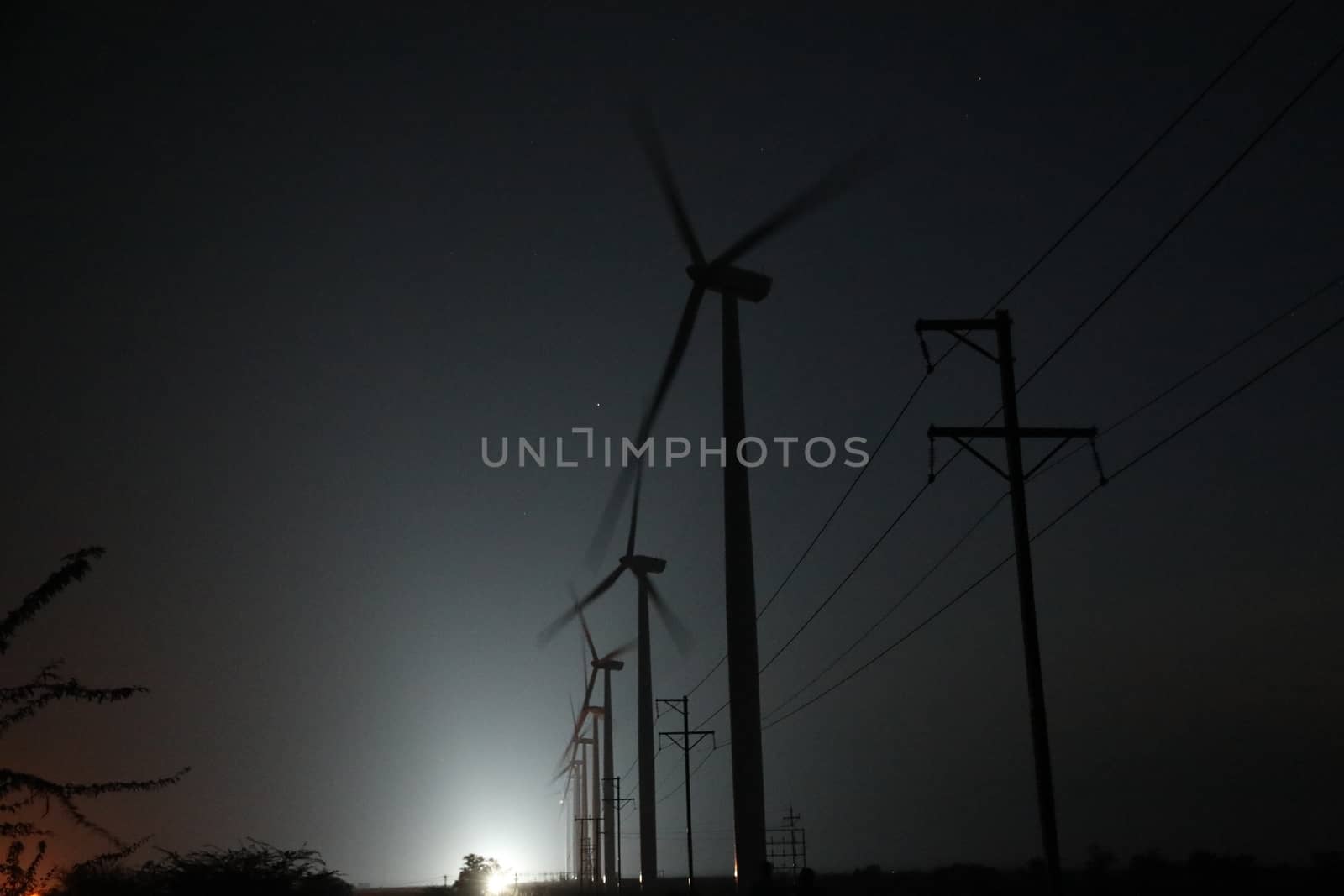 windmill rotating in Farm