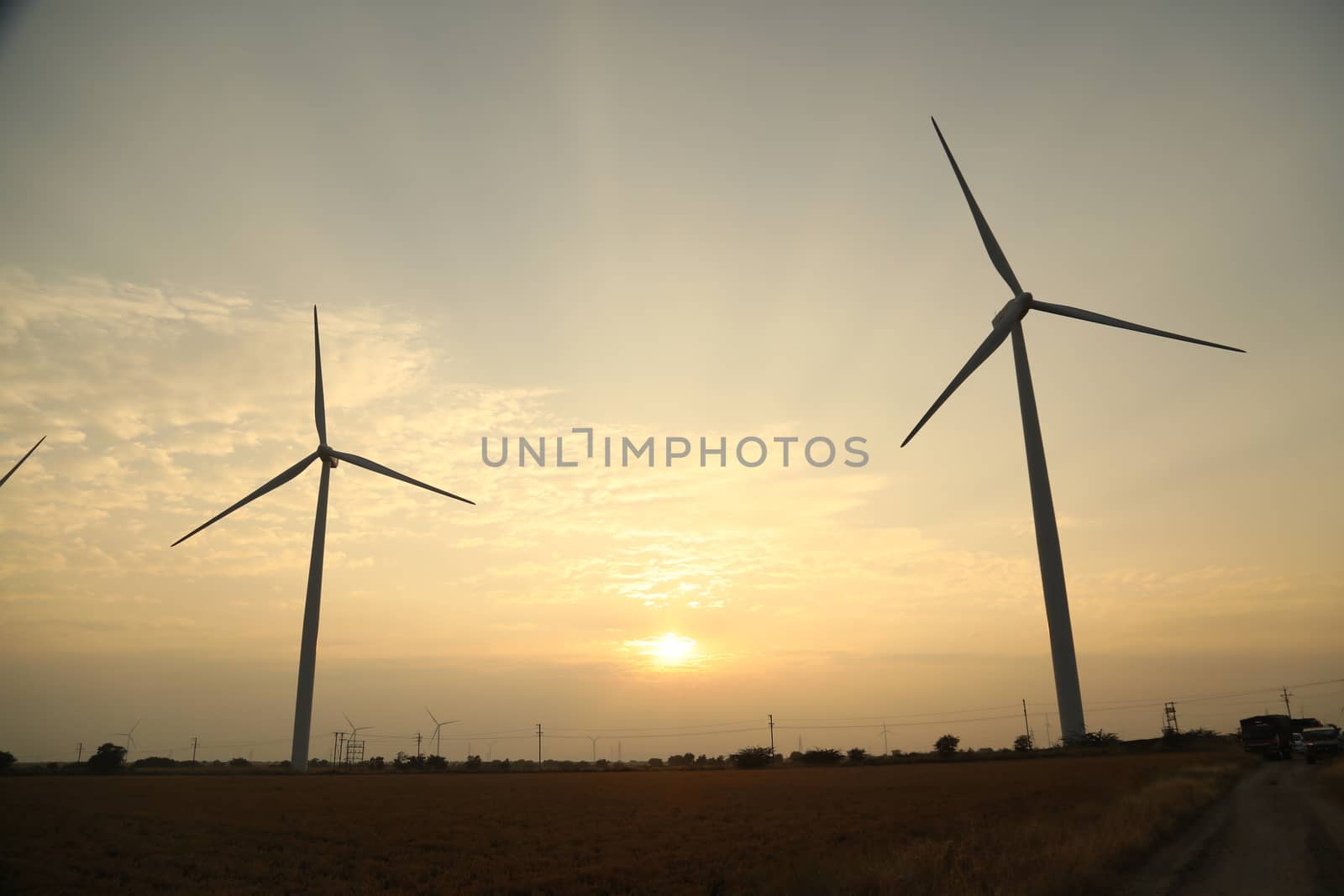 windmill rotating in Farm