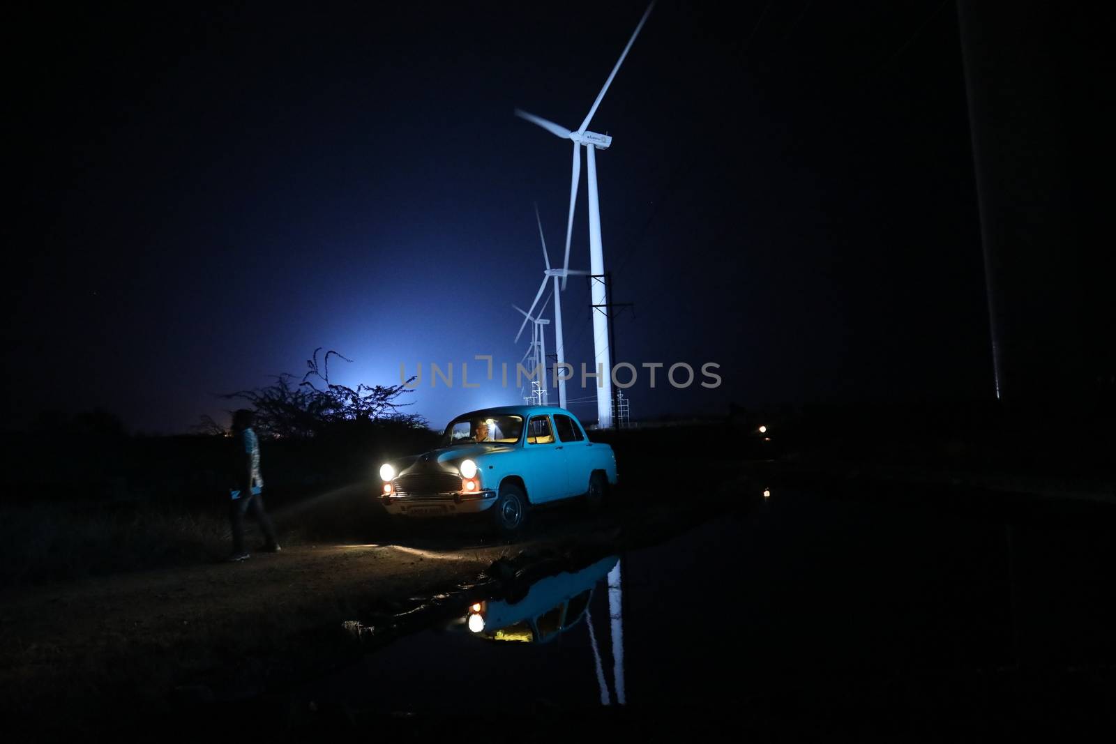 windmill rotating in Farm