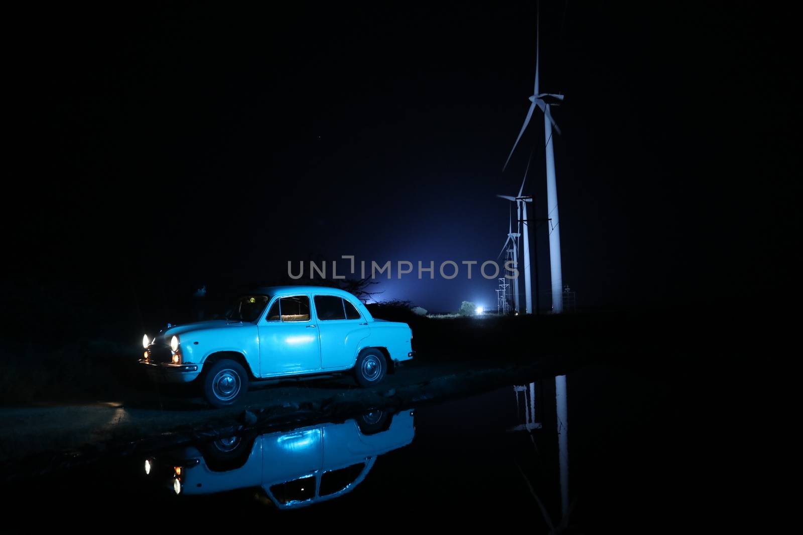 windmill rotating in Farm
