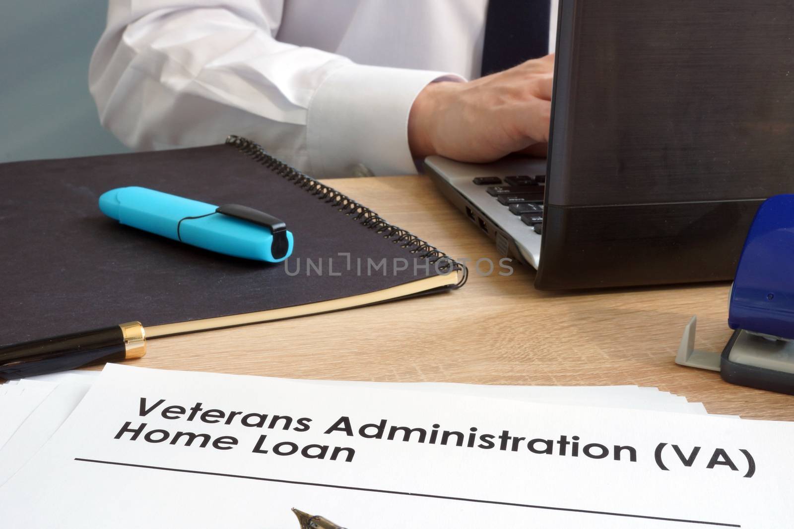 Veterans Administration (VA) Home Loan application form.