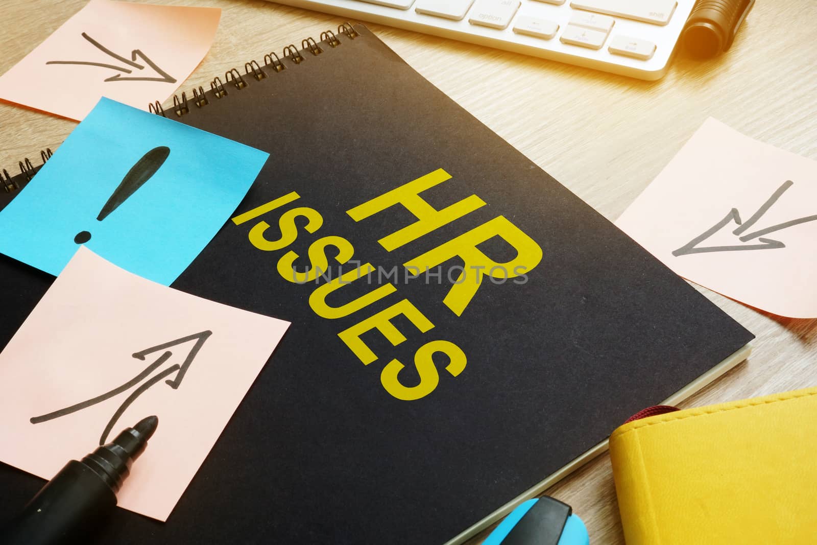Book about HR issues on a desk.