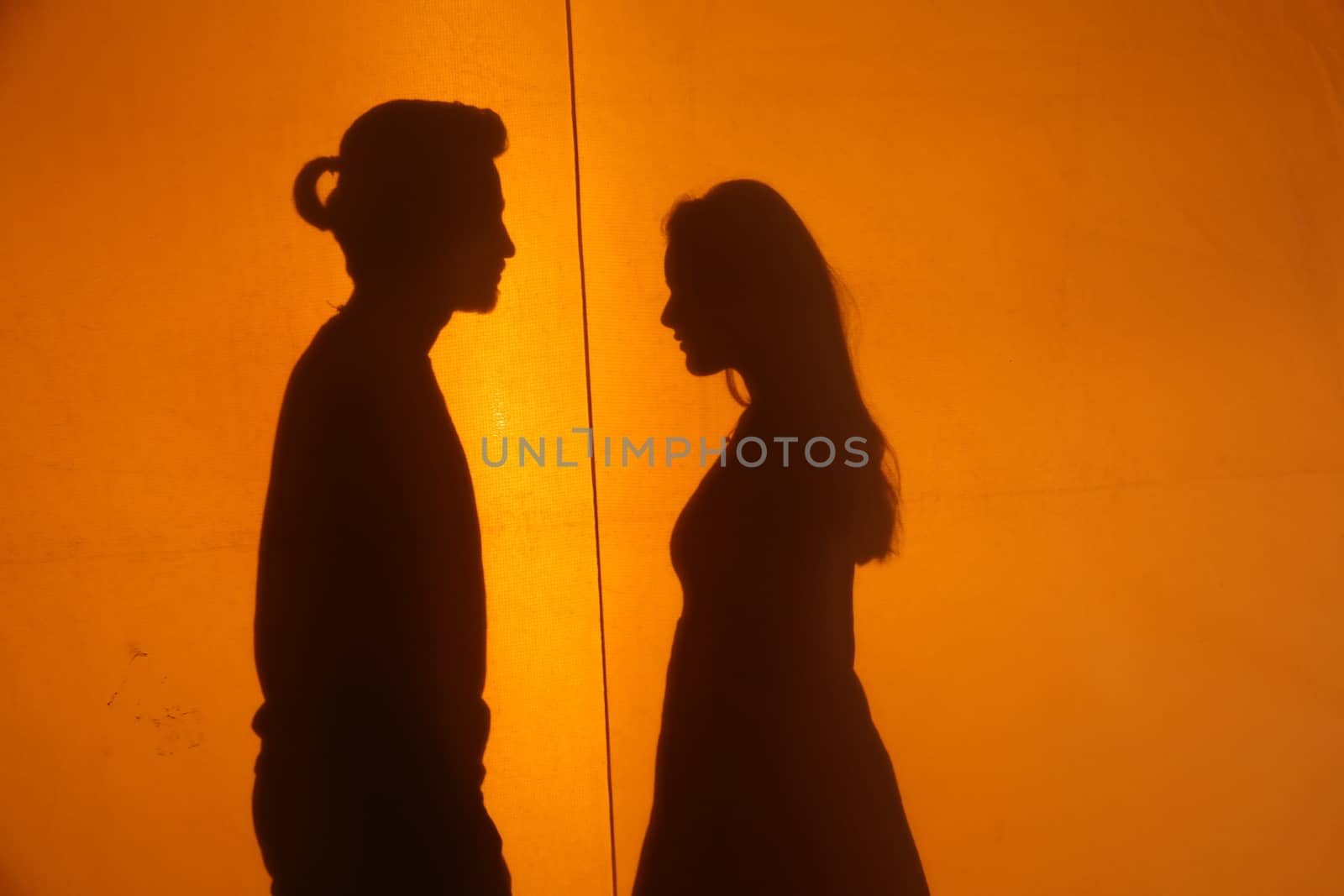 Lovers silhouette