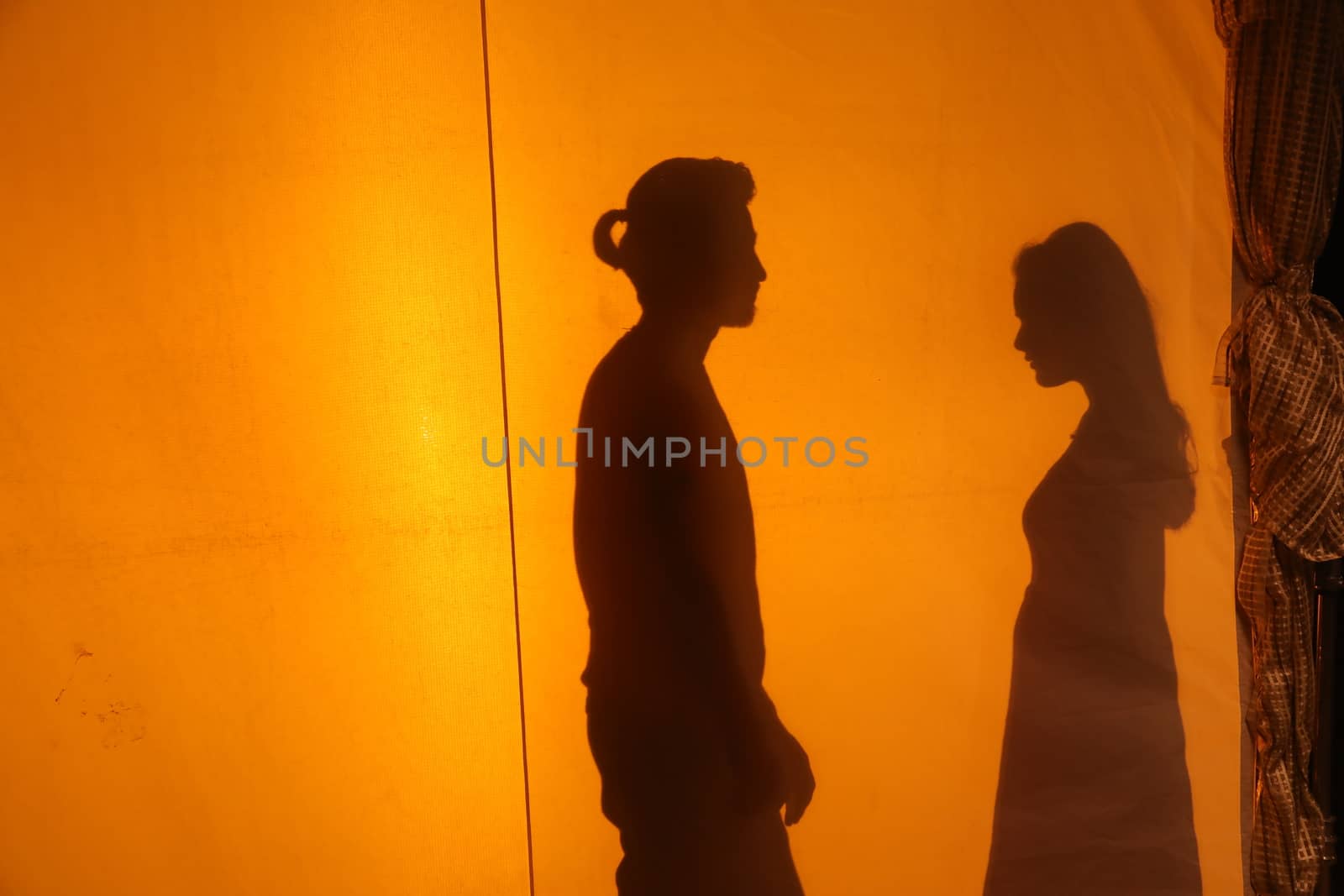 Lovers silhouette