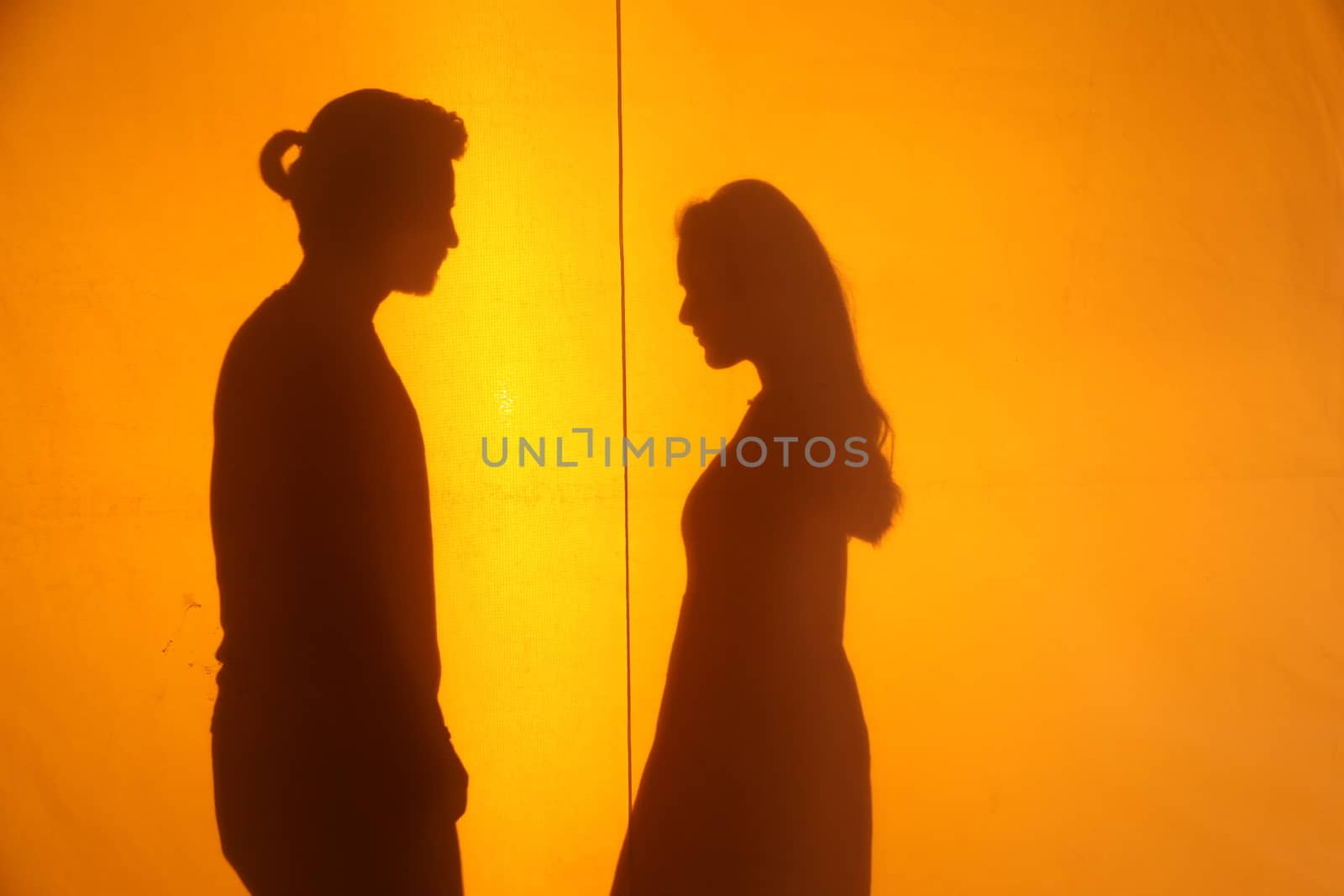 Lovers silhouette