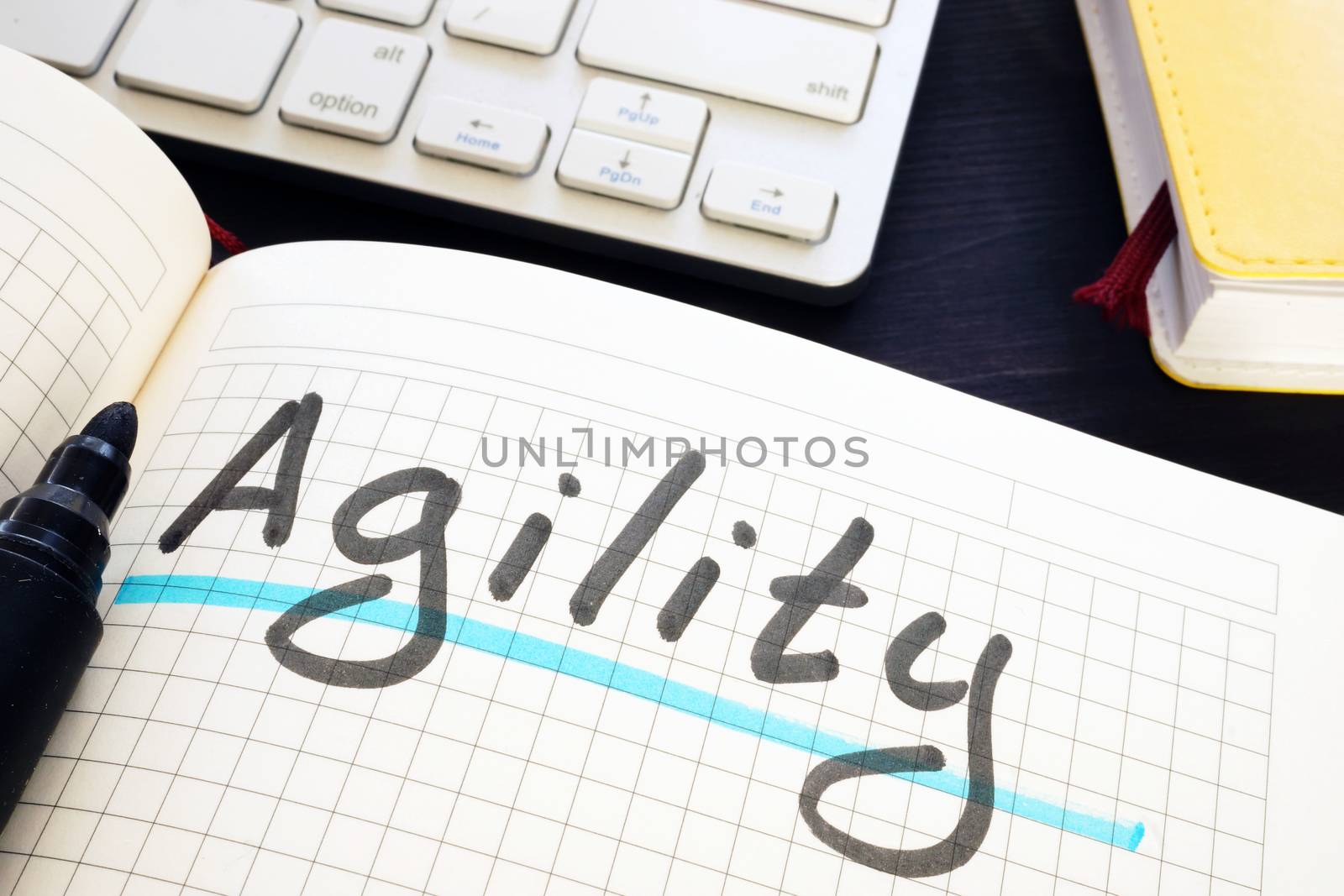 Agility written by hand in a note.