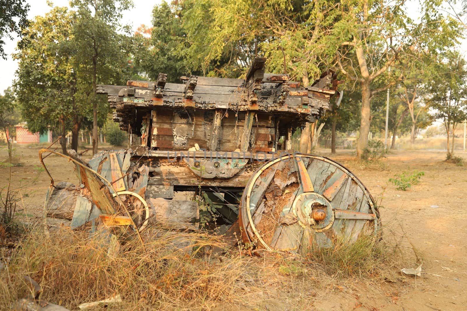 Damaged vintage Vehicle