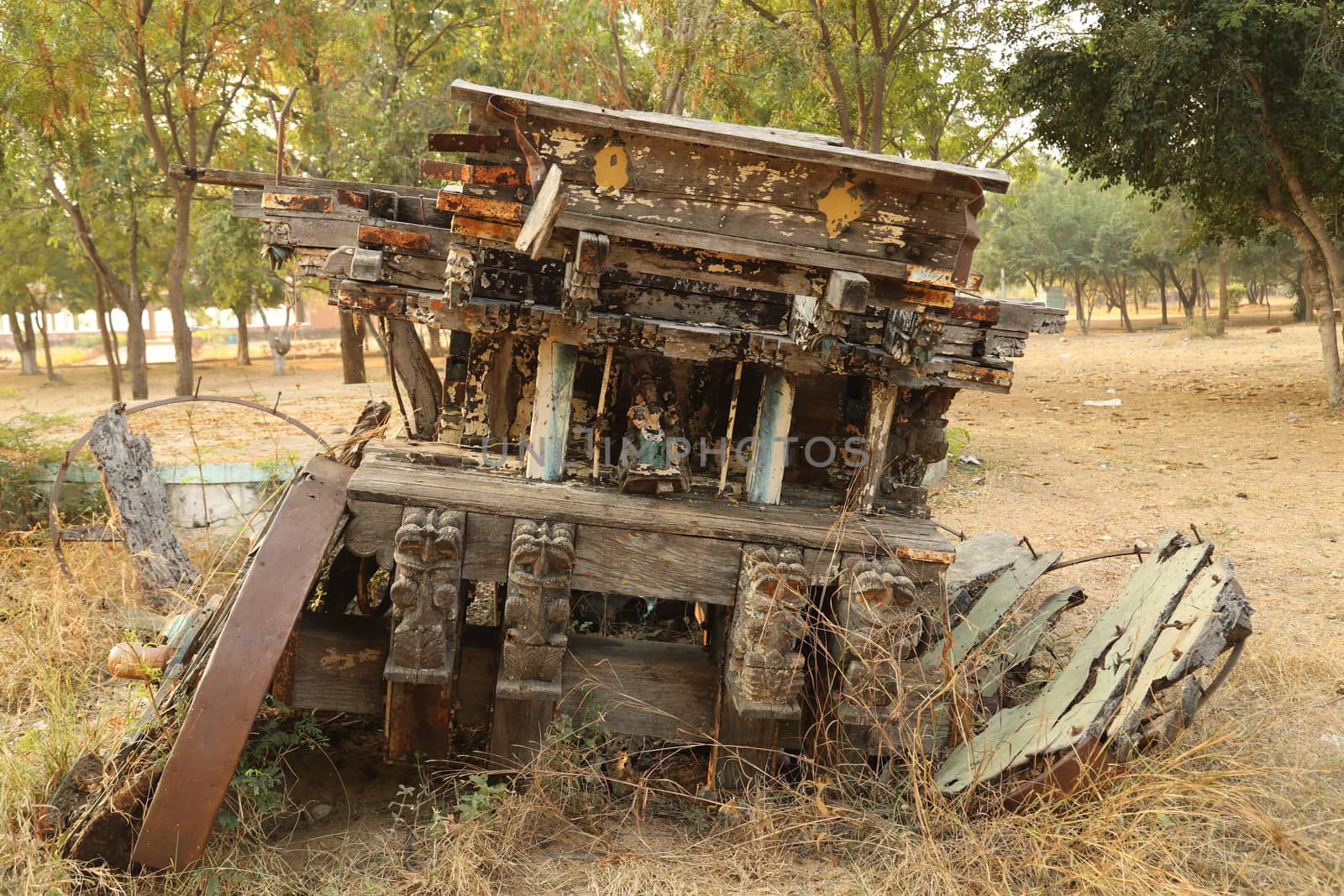 Damaged vintage Vehicle