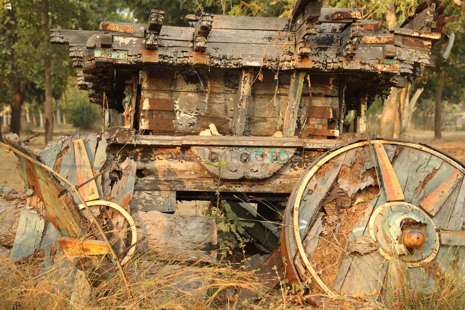 Damaged vintage Vehicle