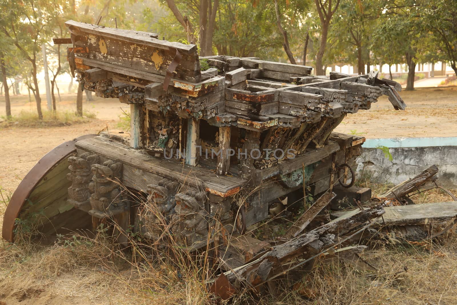 Damaged vintage Vehicle