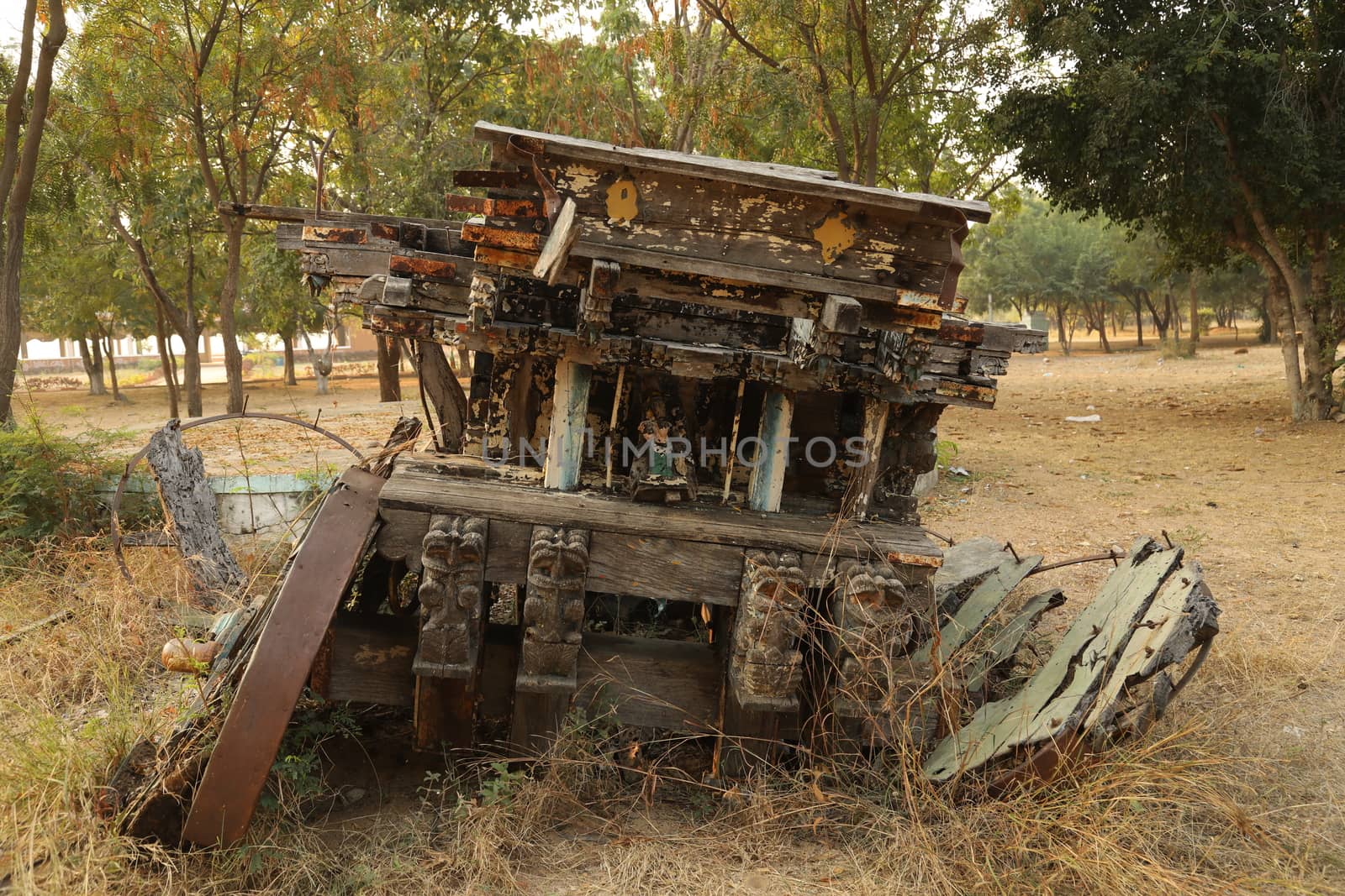 Damaged vintage Vehicle