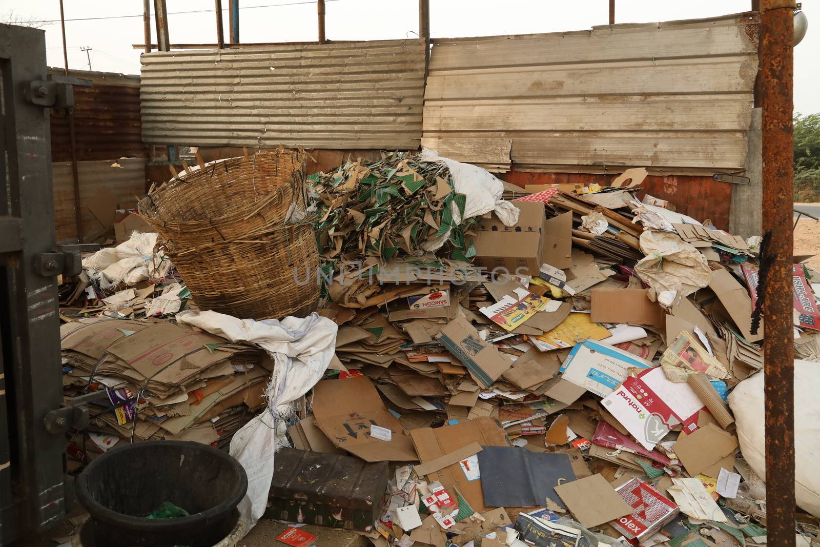 Garbage dump at rural area