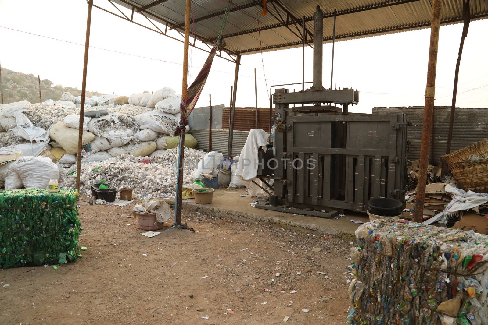 Garbage dump at rural area