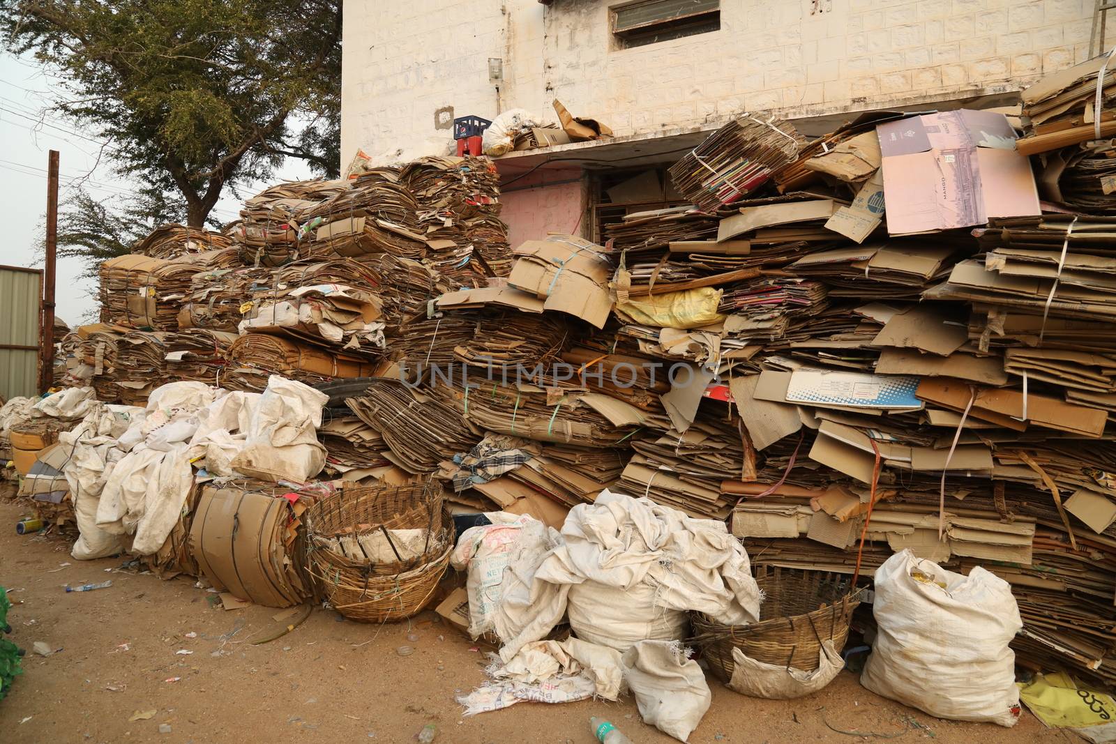 Garbage dump at rural area