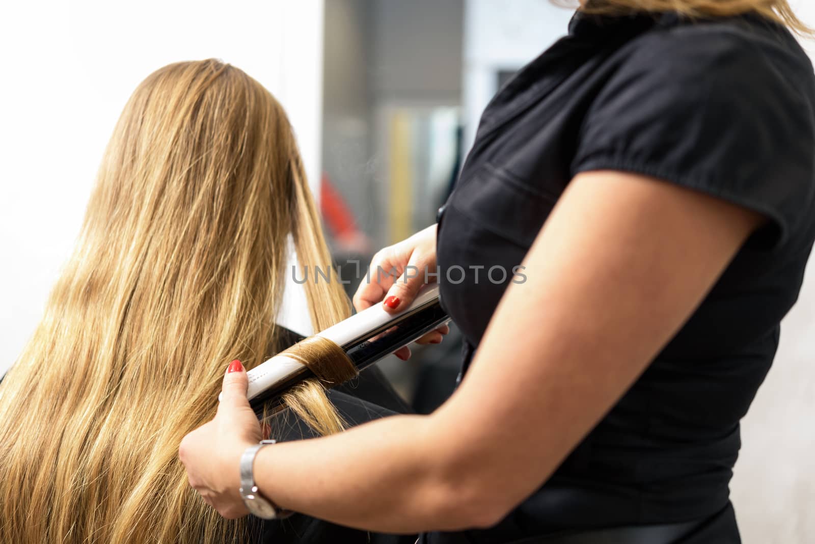 Working at the hairdresser salon by wdnet_studio