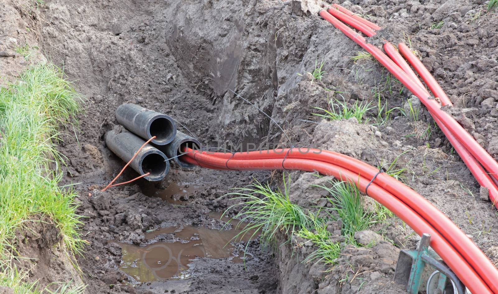 Installation of underground cable; electricity, internet or something else